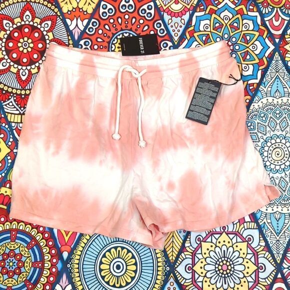 💜5/$25 NWT small pink pajama shorts forever 21 - Picture 1 of 4